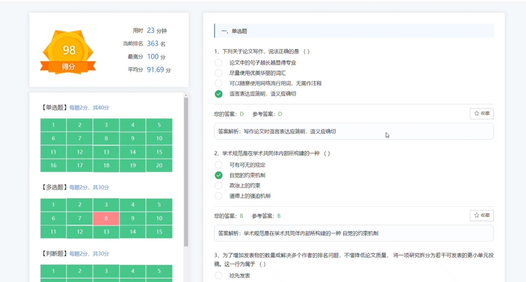 2023知网研学 科研素养讲座考试答案哔哩哔哩bilibili