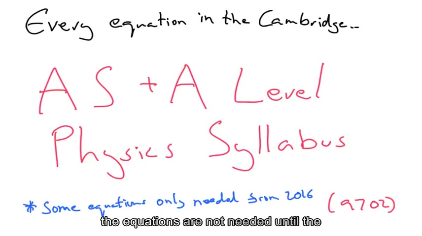 【CIE ALevel物理】Every Equation in the Syllabus(物理公式)(含字幕)哔哩哔哩bilibili