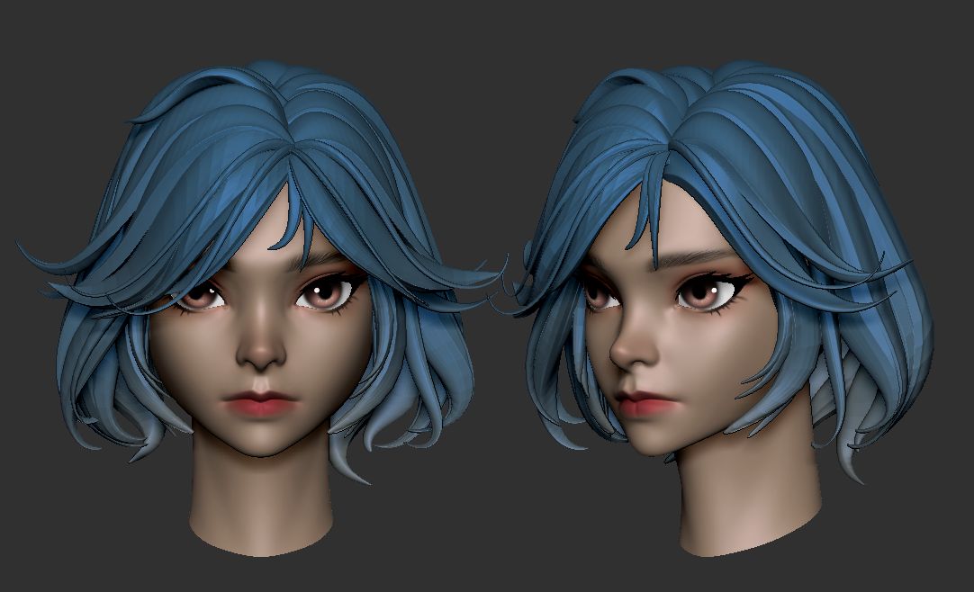 zbrush二次元女性角色手办制作全流程