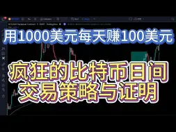 Download Video: 【用1000美元每天赚100美元】疯狂的比特币日间交易策略与证明