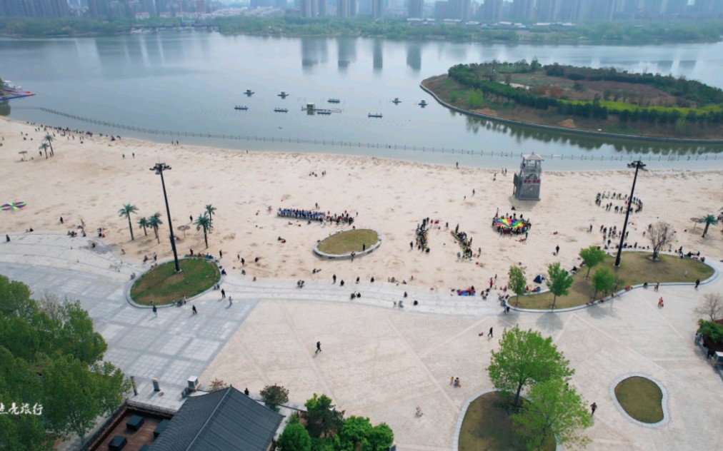 开封市黑岗水库银滩春天美丽景色