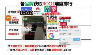 想 ROOT ? 先了解各厂商的BL解锁规则吧！