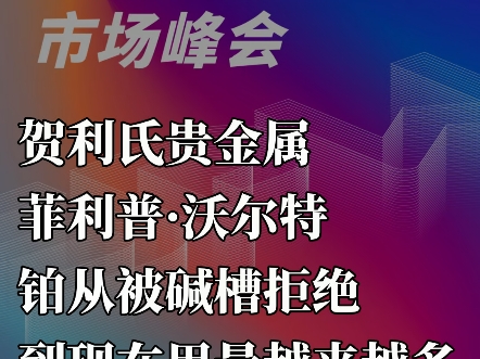 【2024上海铂金周访谈】——贺利氏贵金属菲利普ⷦ𒃥𐔧‰𙺩“‚从被碱槽拒绝,到现在用量越来越多哔哩哔哩bilibili