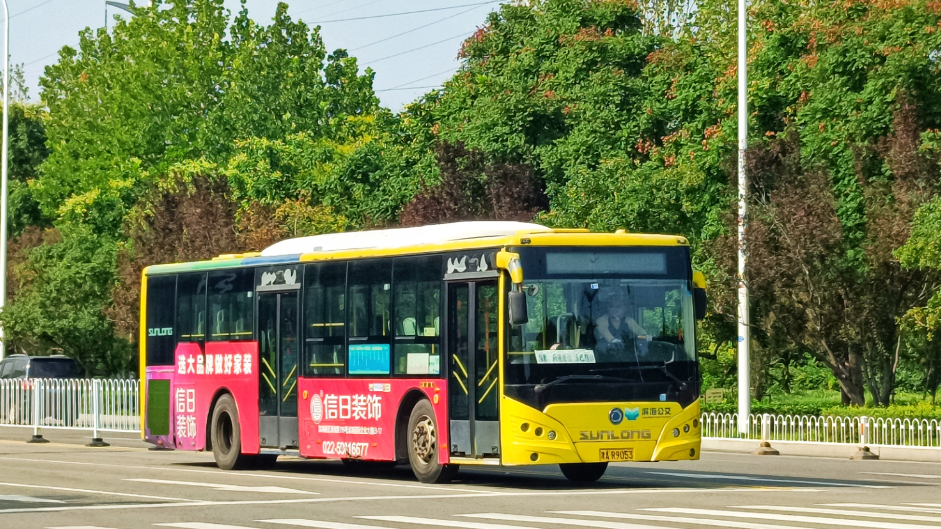 体验滨海公交最后的12m大申龙 药明康德班车(瑞馨公寓→药明康德)行驶