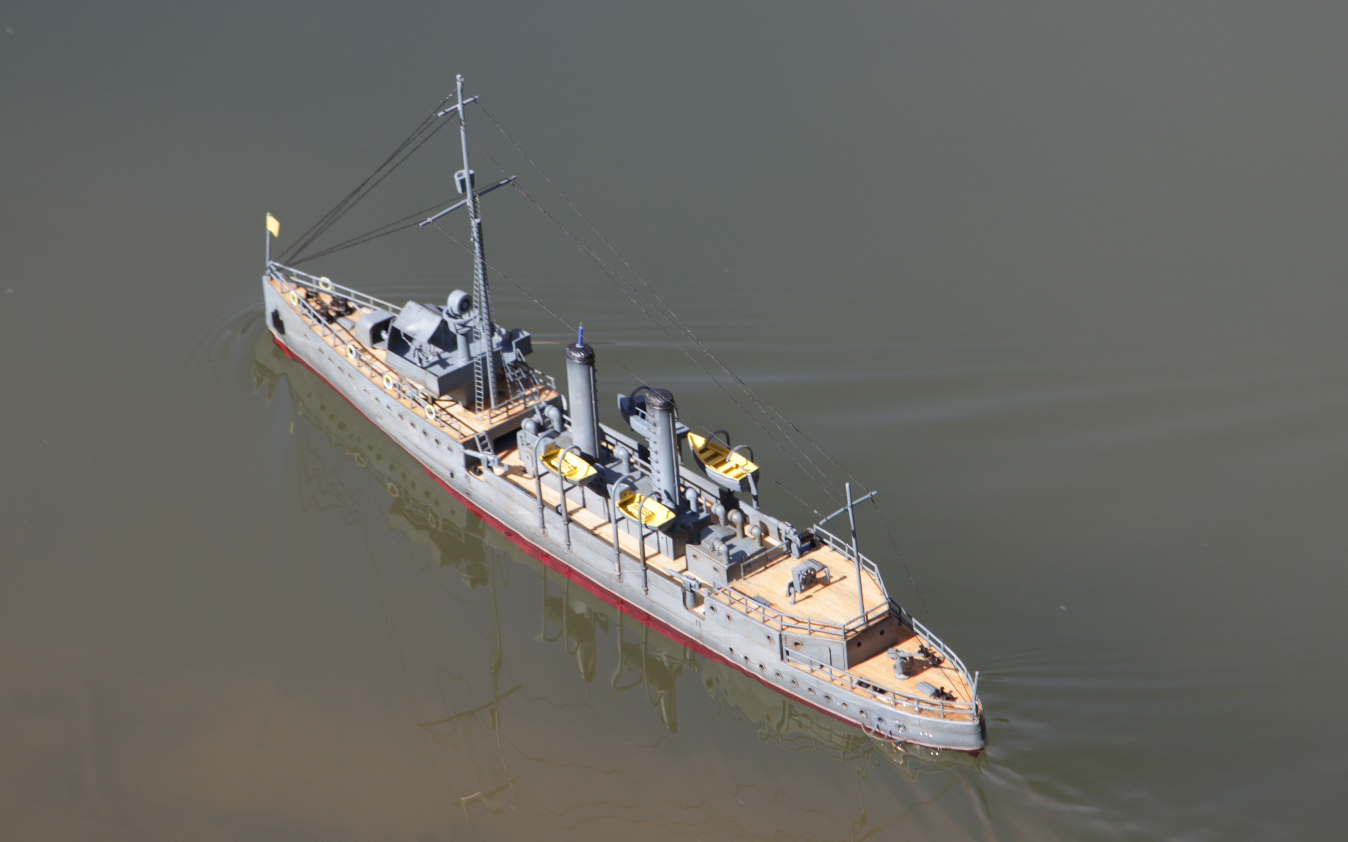 【模玩老男孩】小号手1/150比例中山舰模型改遥控制作(合集)