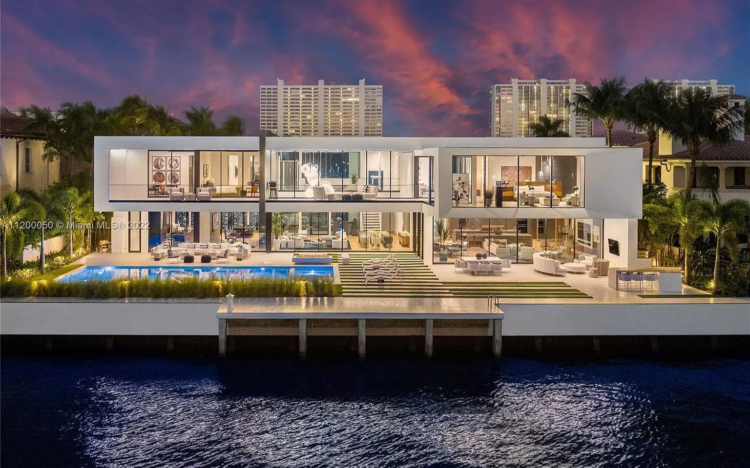 4k「luxury home」棕榈滩现代滨水豪宅 ~2633 spanish river rd.