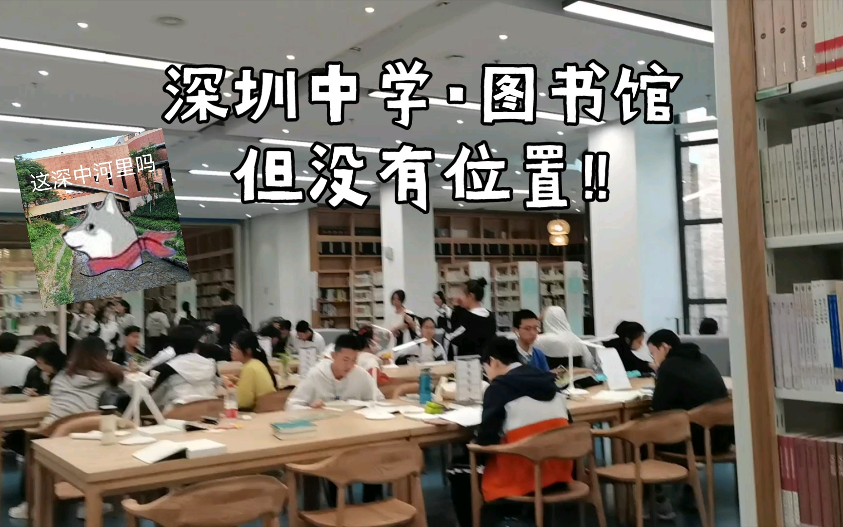 深圳中学期中考后的图书馆是怎么样的?哔哩哔哩bilibili