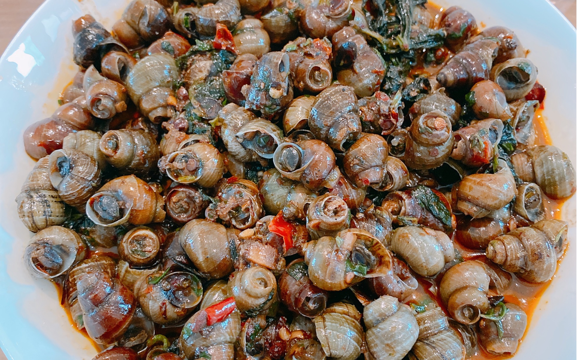 简单版麻辣紫苏炒田螺