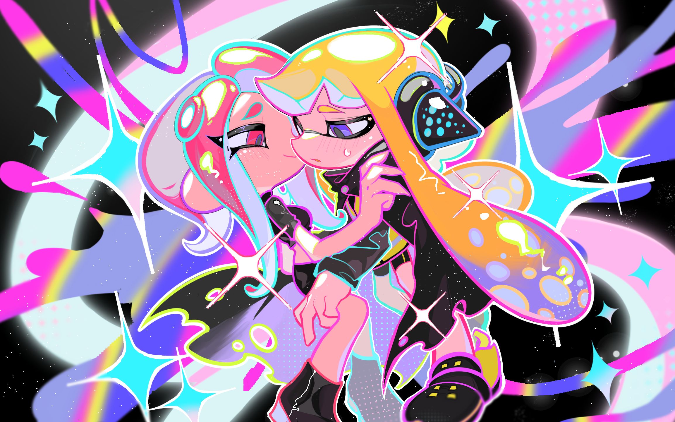 【procreate绘画】可以给我一个吻吗 splatoon 特工383 绘画视频