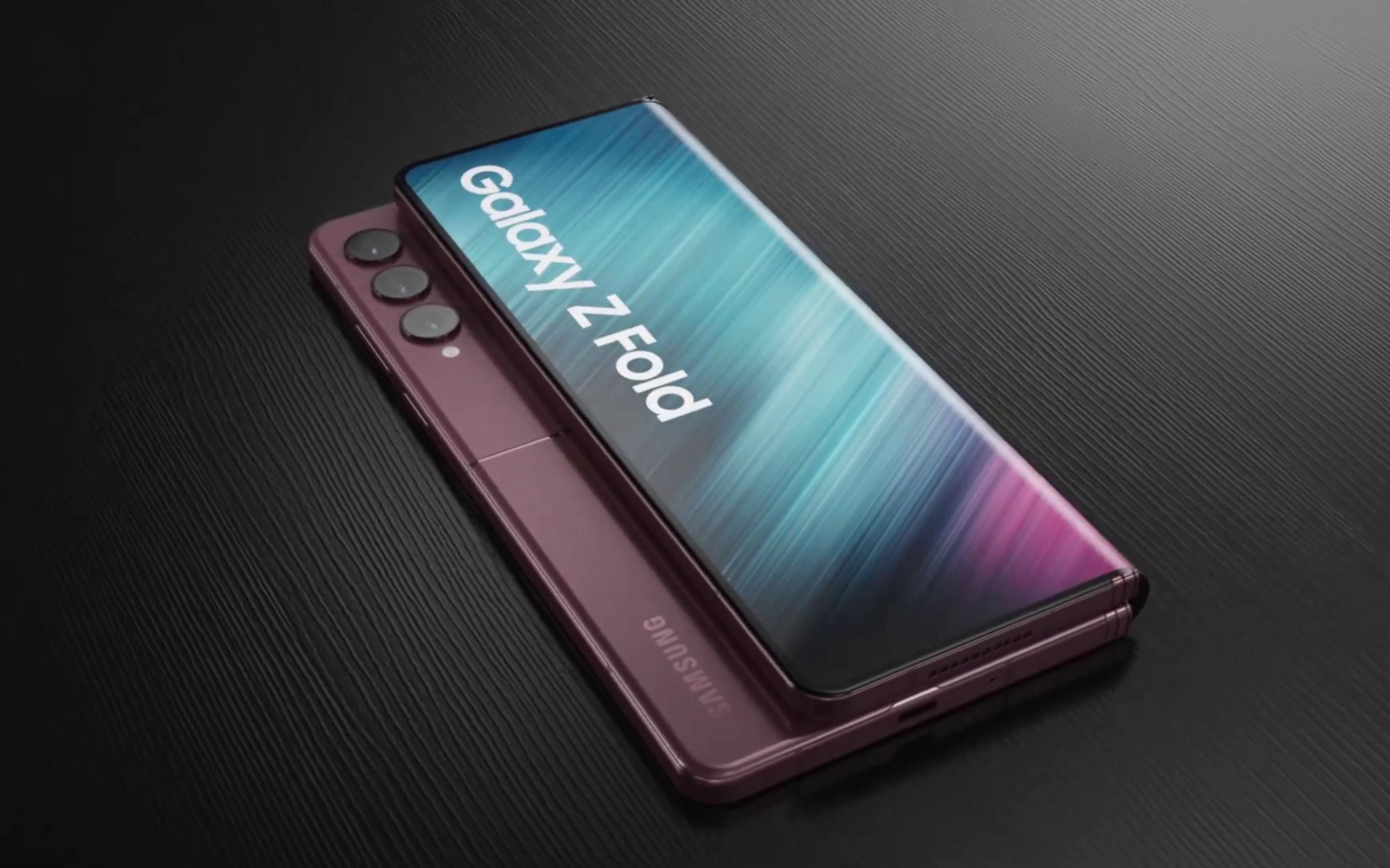 支持横竖双向折叠三星新款折叠屏概念机渲染视频曝光