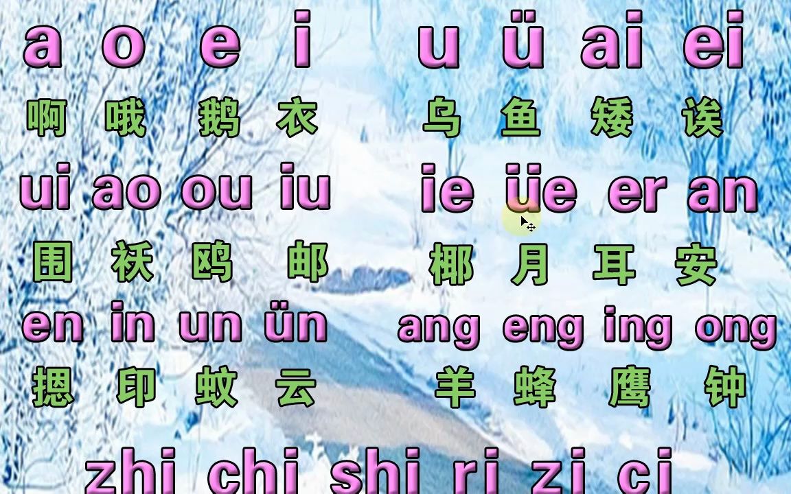 汉语拼音字母表零基础快速入门,声母表、韵母表、整体认读音节哔哩哔哩bilibili