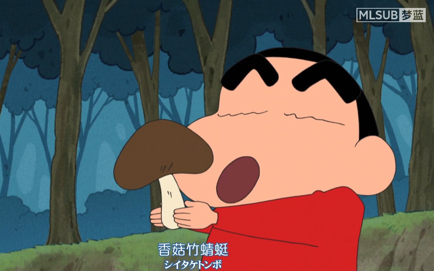 蜡笔小新 和老爸川口去采蘑菇3