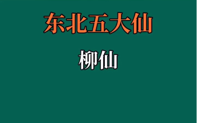 东北五大仙“柳仙”(蛇)哔哩哔哩bilibili