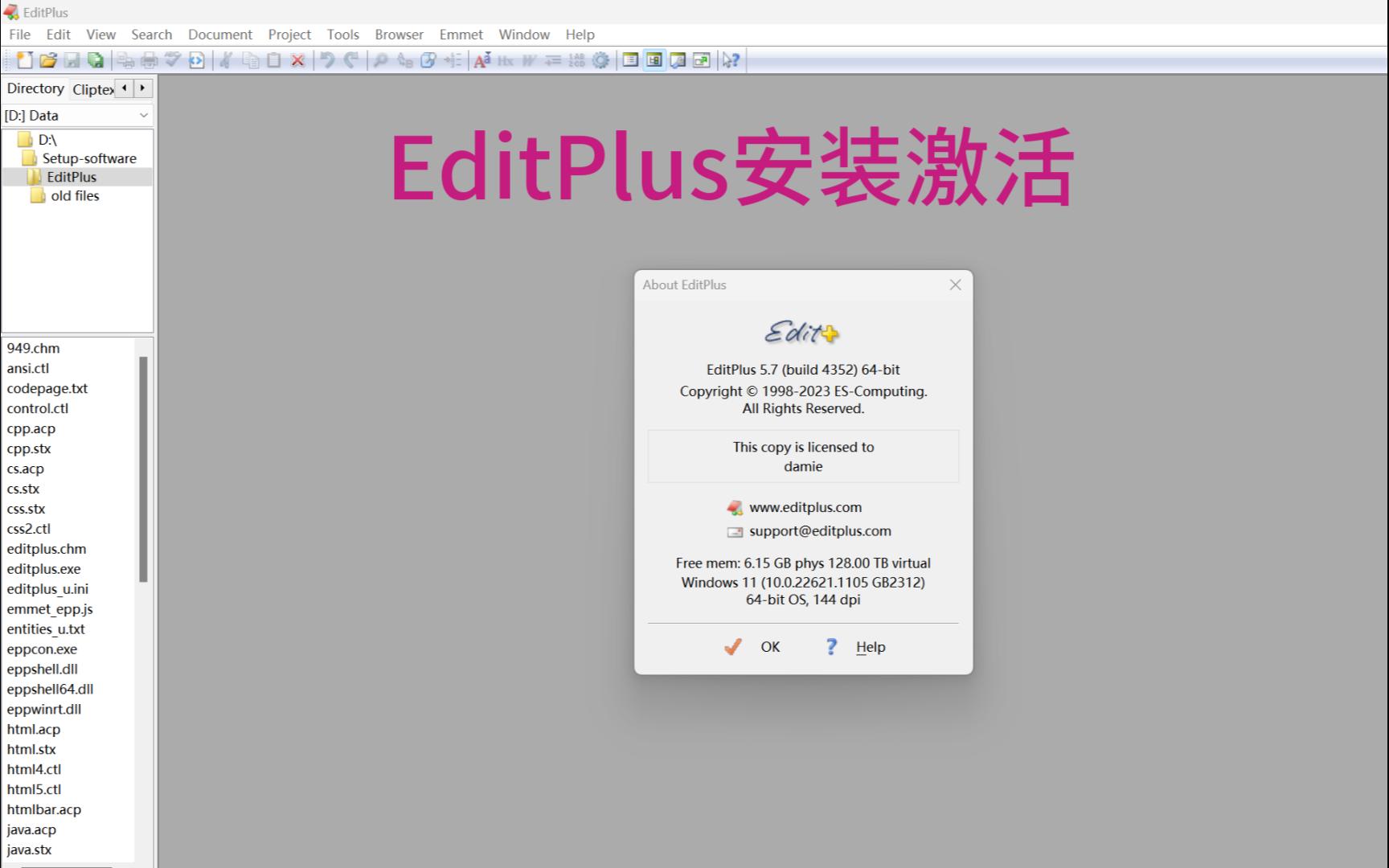 EditPlus安装及激活哔哩哔哩bilibili