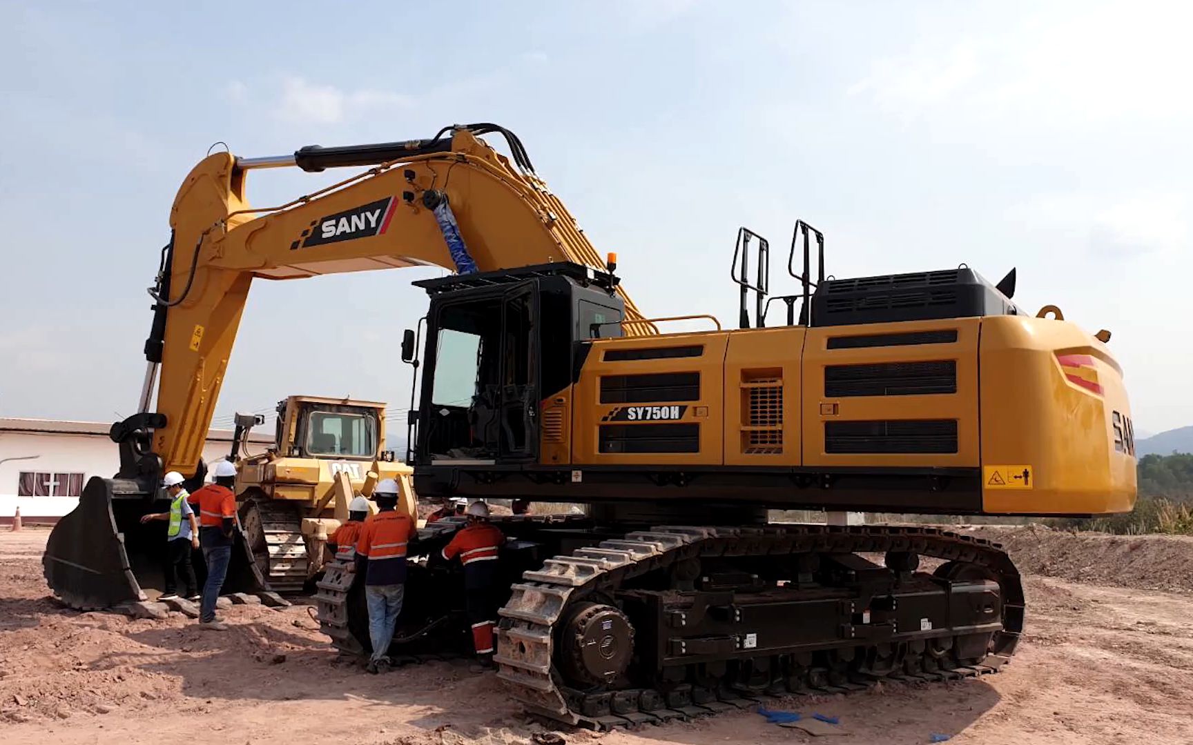 三一sany sy750h挖掘机作业缩时摄影_哔哩哔哩 (゜-゜)つロ 干杯