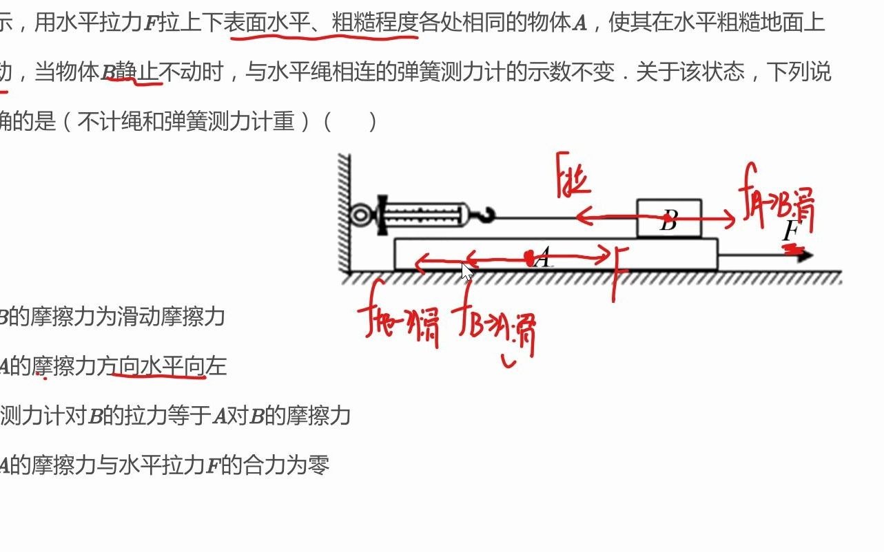 摩擦力经典题型2哔哩哔哩bilibili