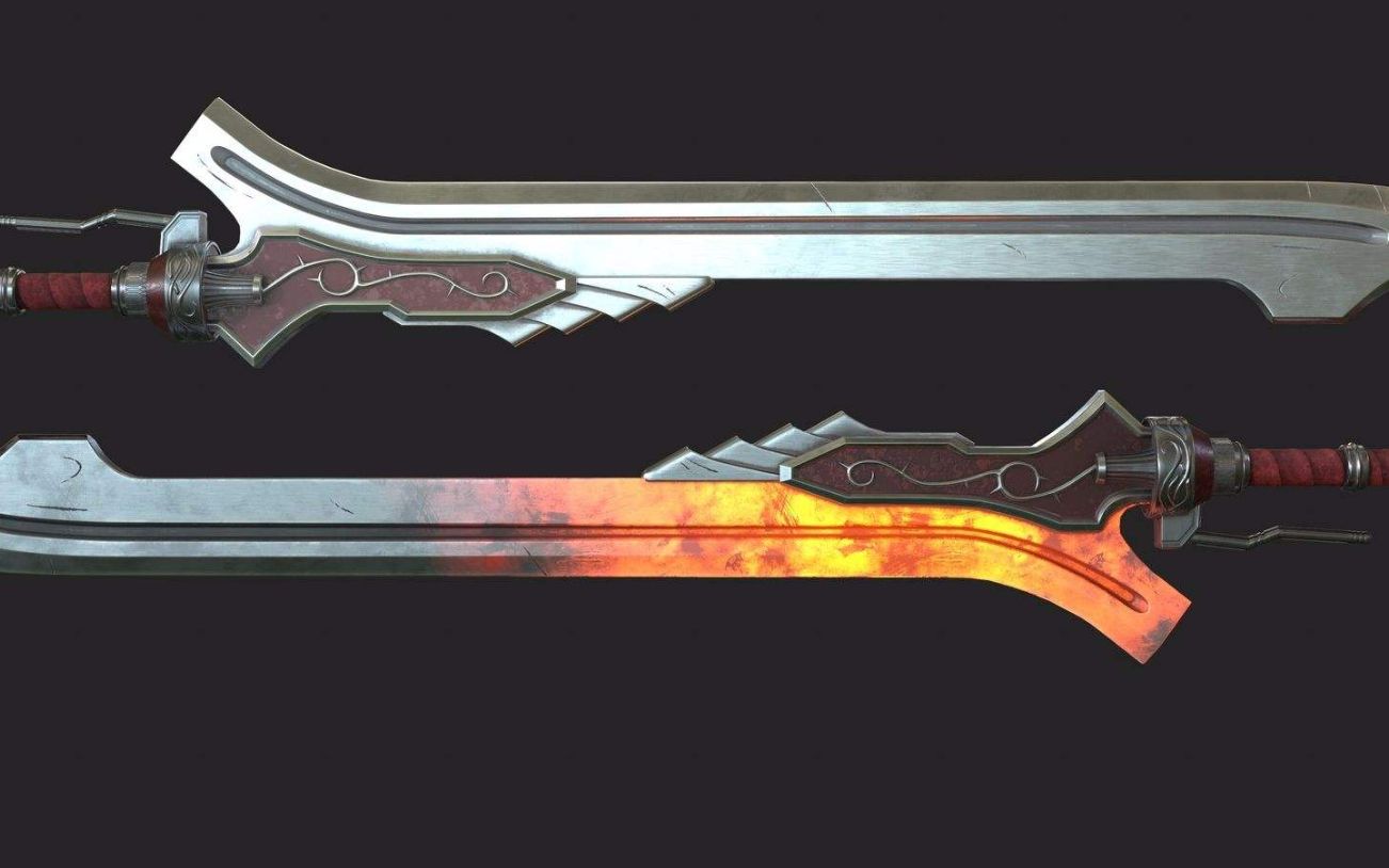 【鬼泣4】绯红女皇 3dmax武器模型制作