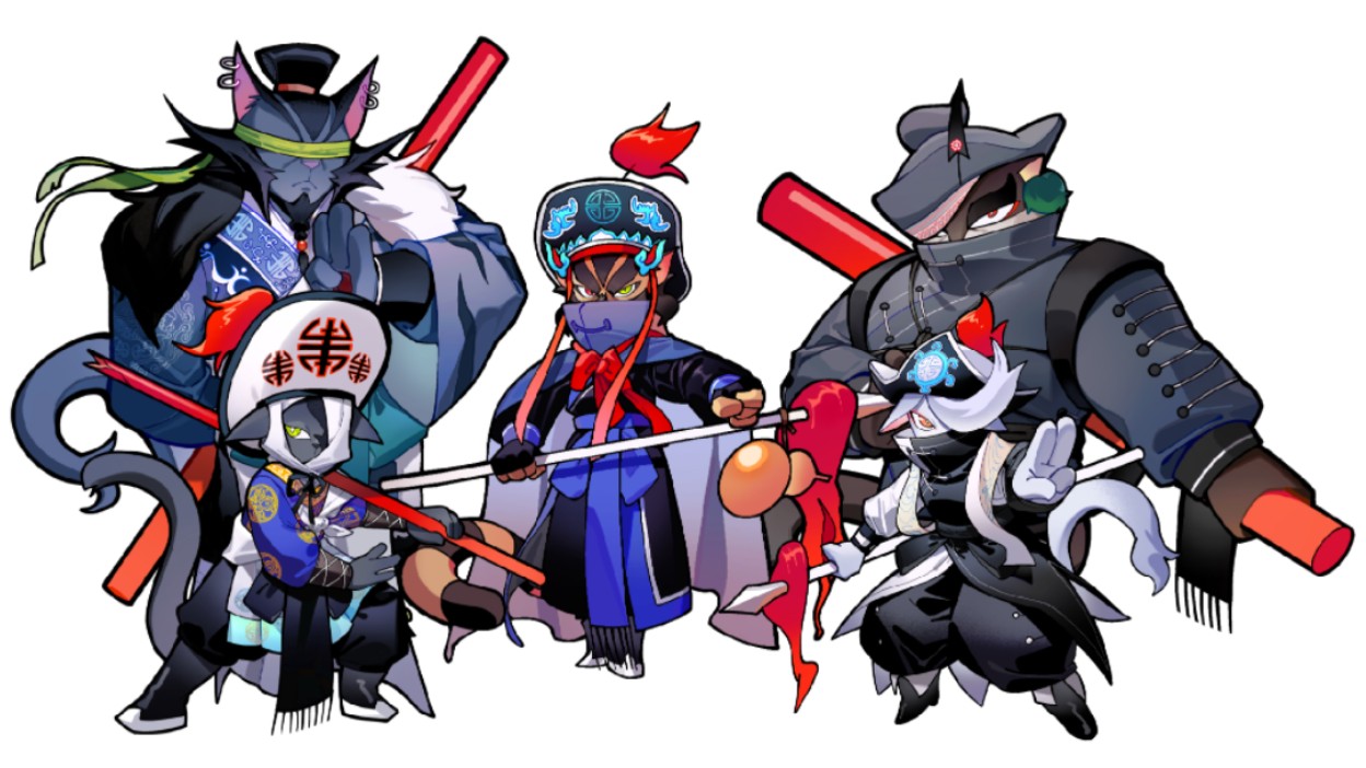 【京剧猫】打宗五虎|戏服设|作画过程