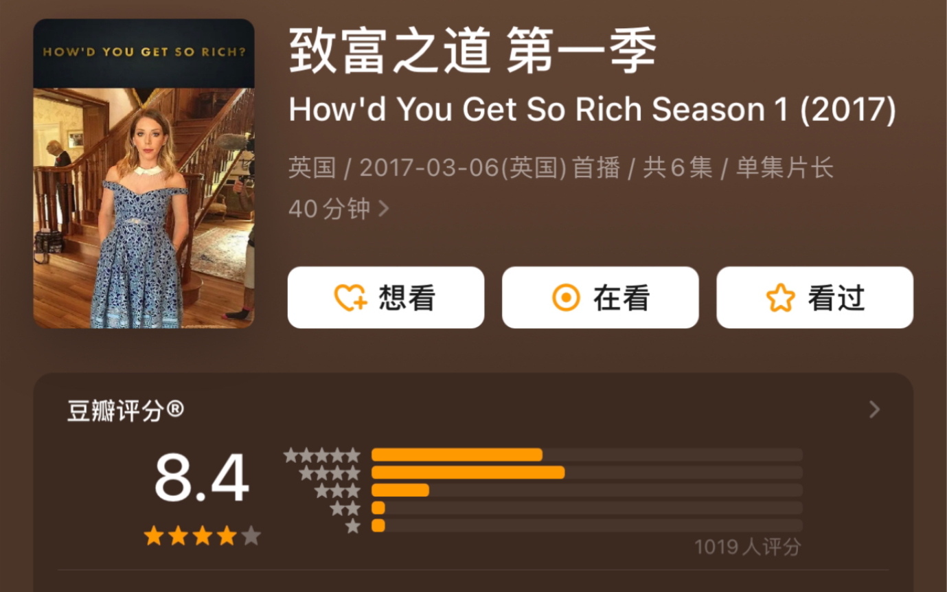 [图]【高清中字】致富之道 第一季 How'd You Get So Rich Season 1 (2017)  豆瓣8.4分 别人怎么赚钱的，你至少得知道