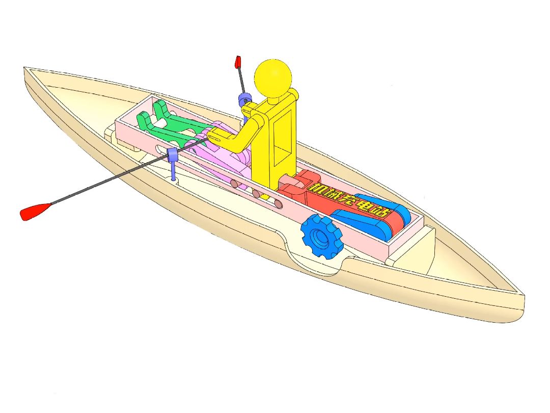 划船机构原理动画