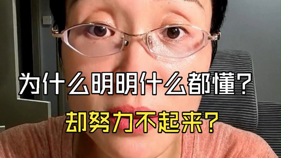 刘老师，为什么明明什么懂，却努力不起来？