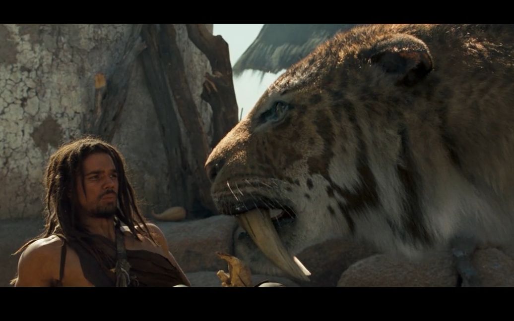 小伙救了森林之王剑齿虎为了报答小伙老虎放弃了袭击部落