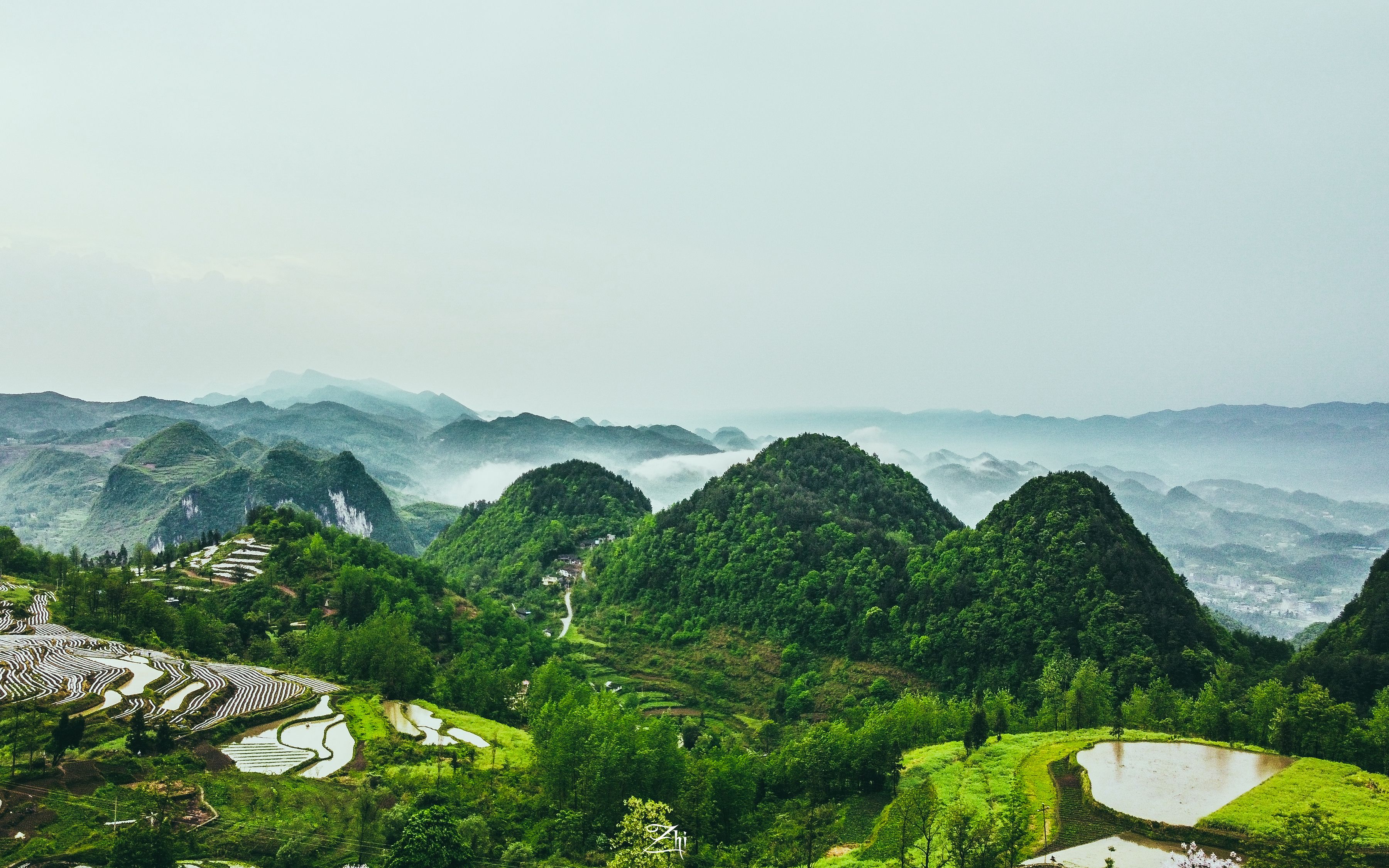 [图]【航拍】三堆石-故郷の原風景