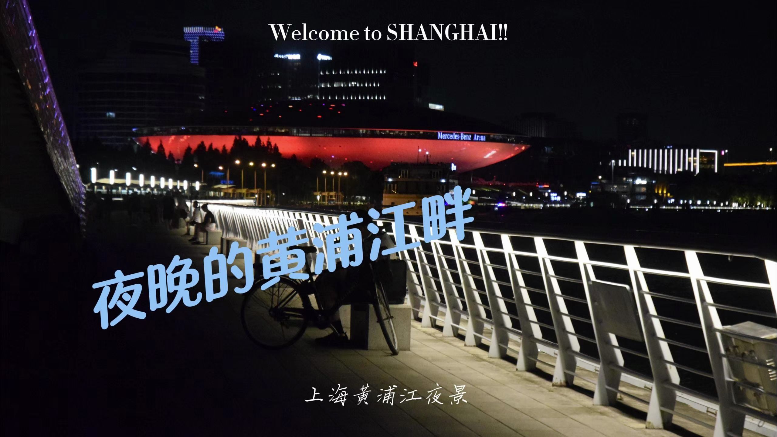 上海黄浦江畔的夜景
