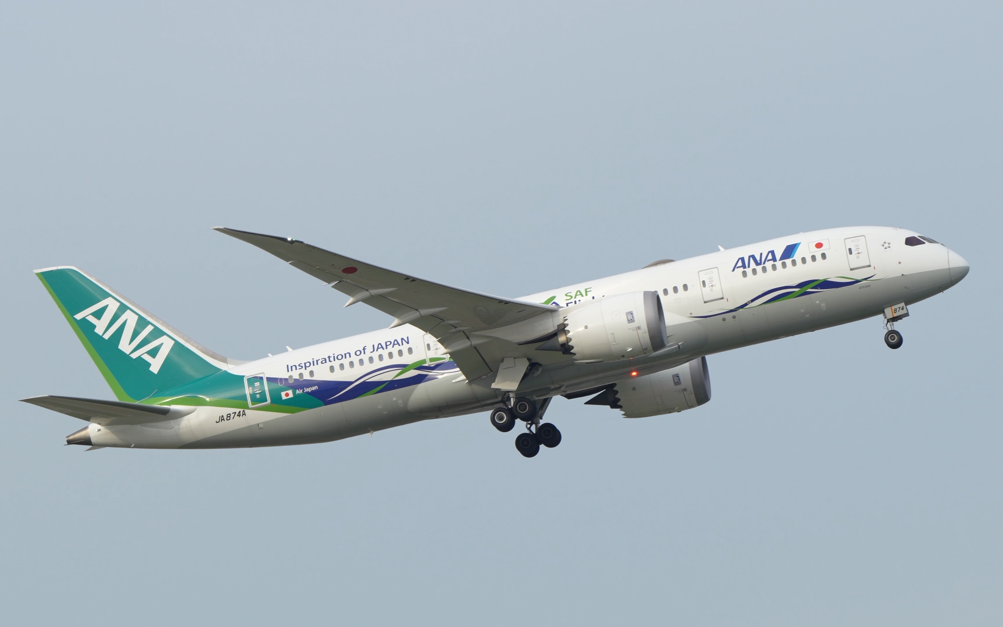 全日空"水和绿色"彩绘机来深圳了