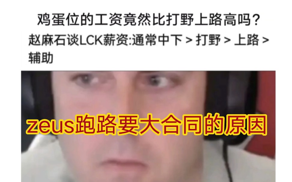 贴吧热议t1ceo爆lck各位置薪资排行,上单仅第四难怪zeus想追求大合同!哔哩哔哩bilibili英雄联盟