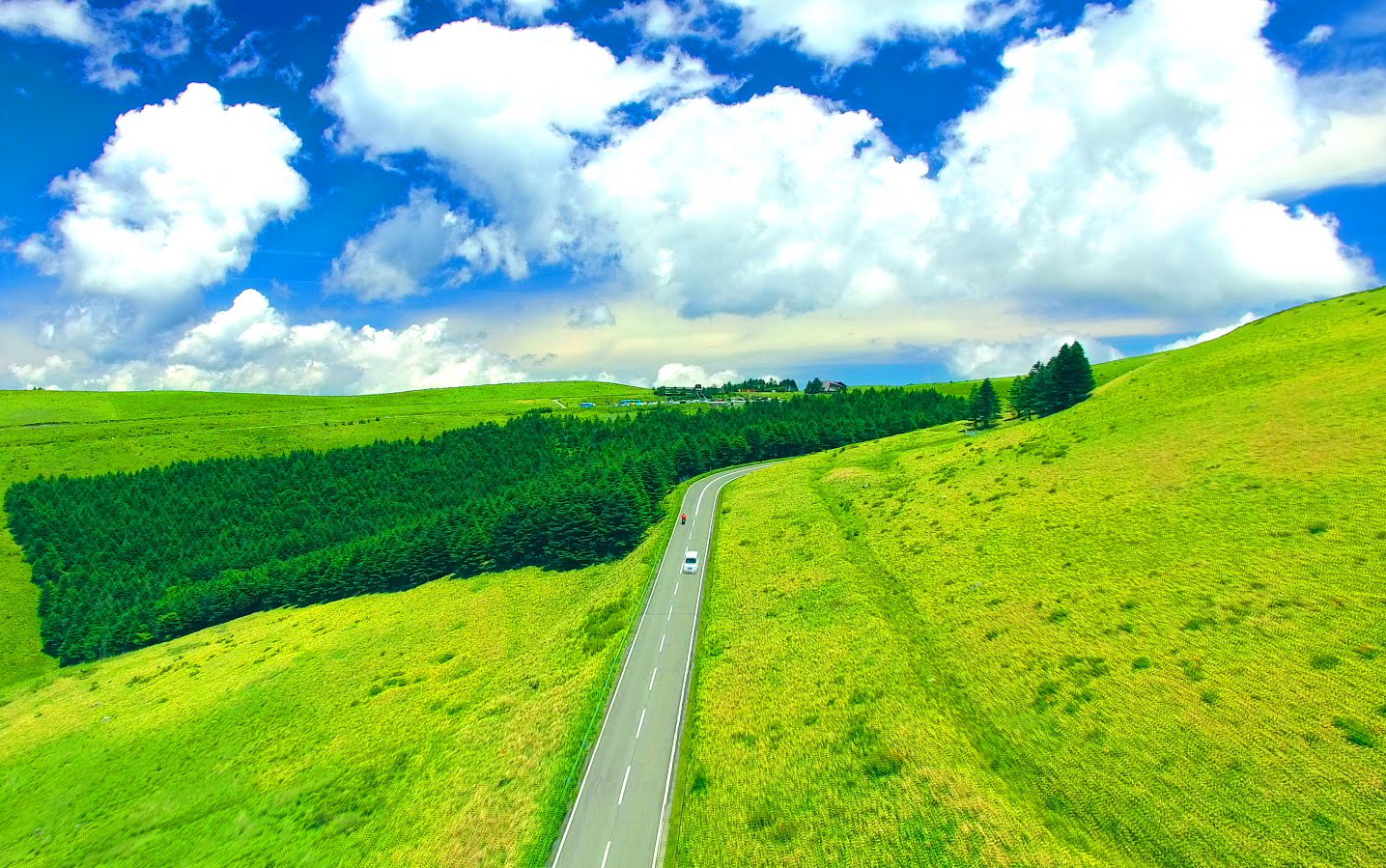 4k summer of venus line kirigamine aerial drive 车山高原雾山峰