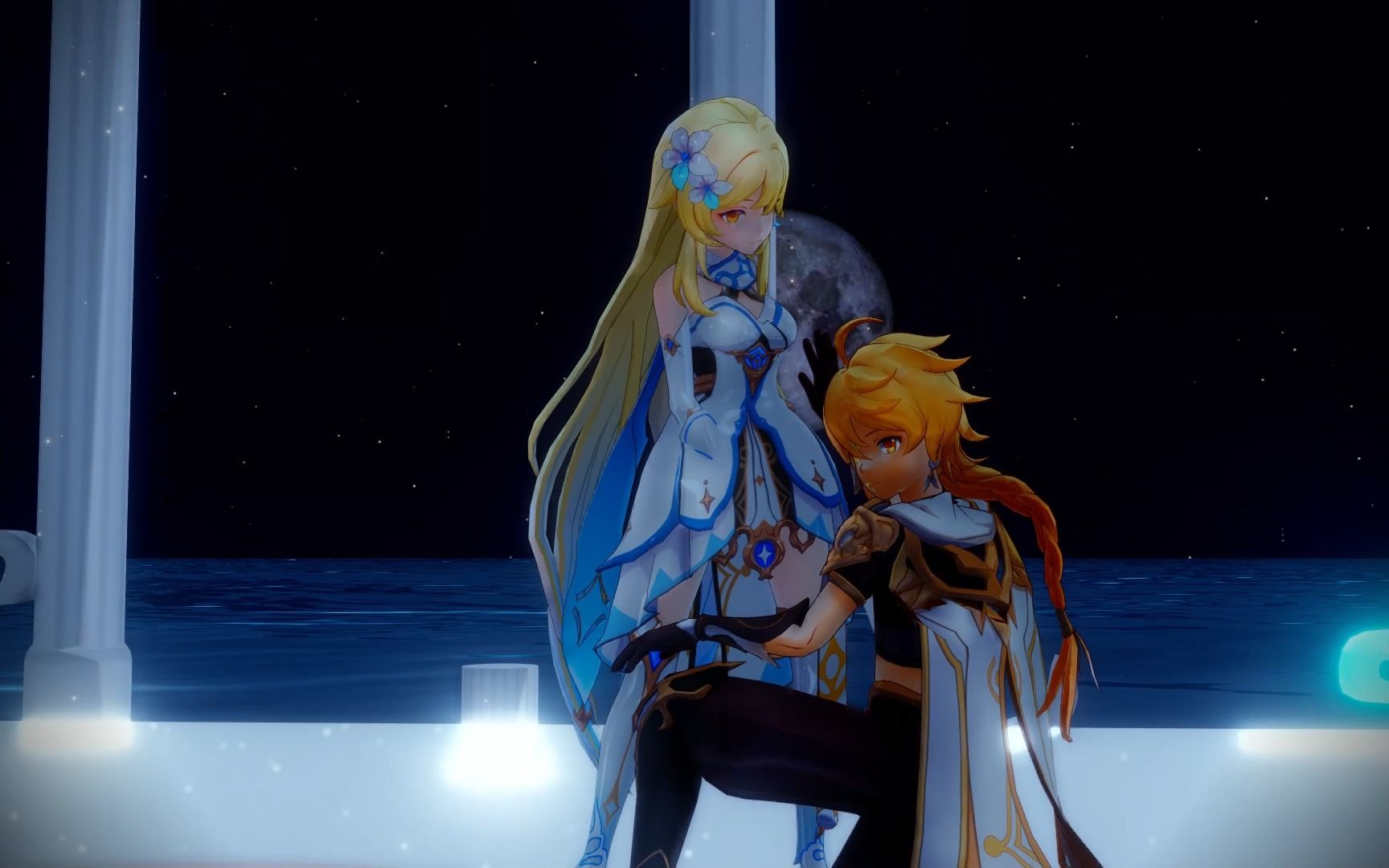 【原神mmd/危险派对】空&荧(空哥女位)