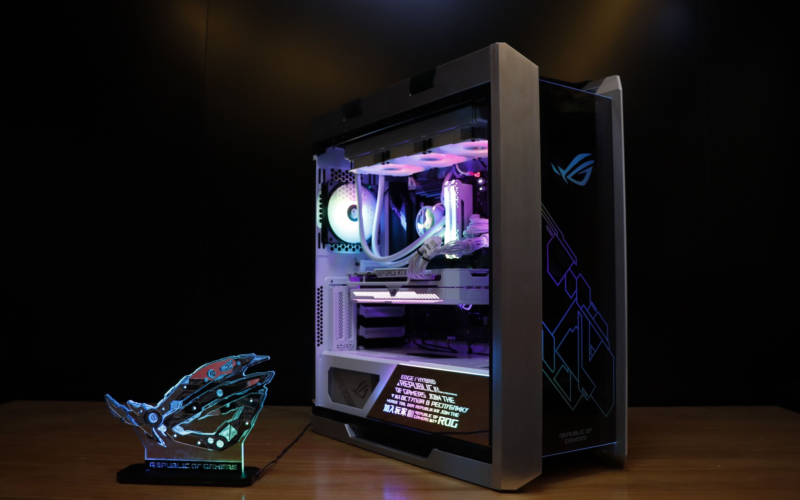 5万rog白色全家桶水冷电脑.i9 10900k 华硕rtx3080白色猛禽