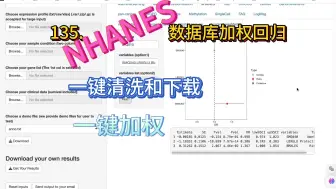 Download Video: 135. NHANES数据库一键加权回归