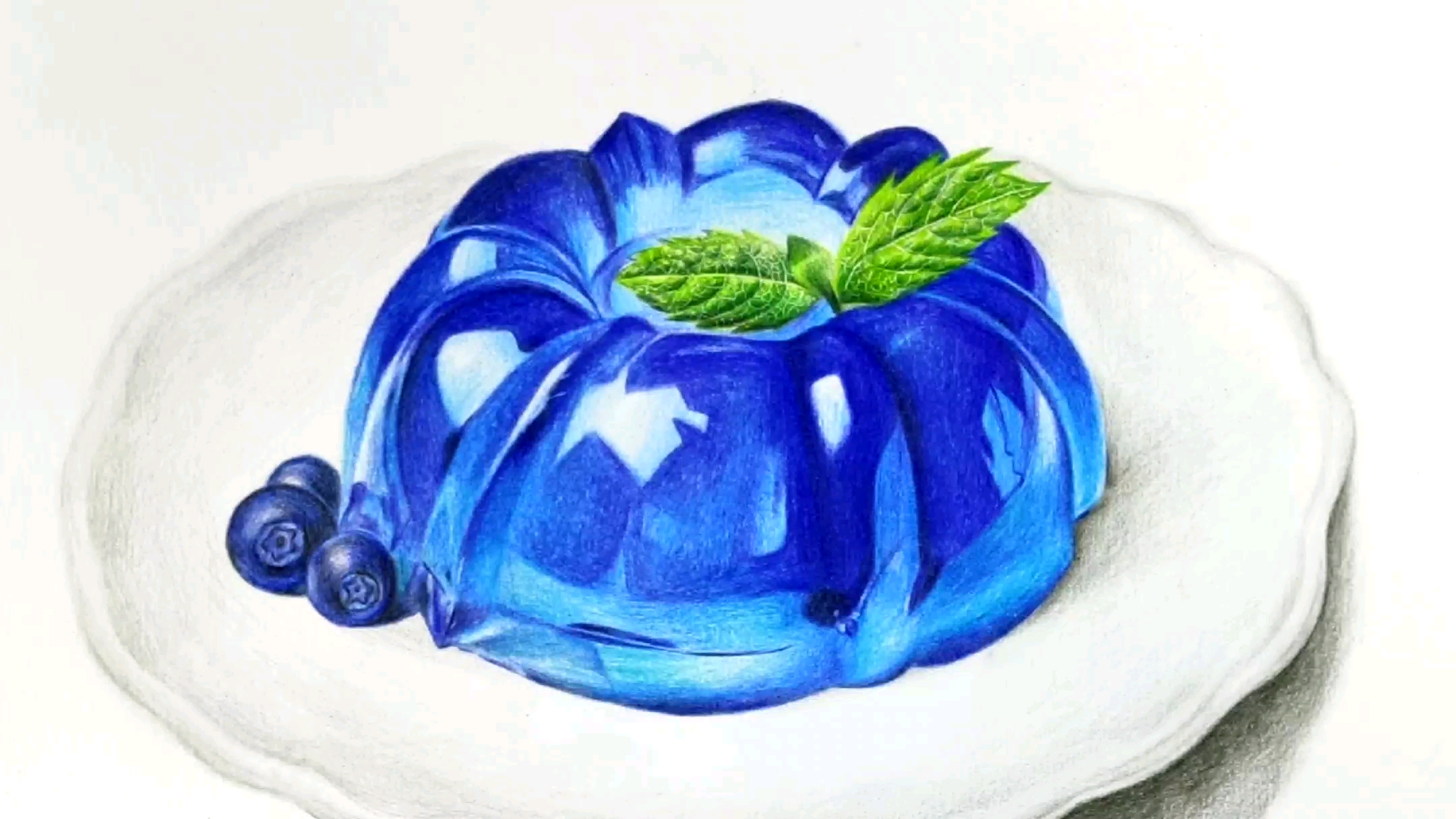zoe的彩铅画‖蓝莓果冻_哔哩哔哩_bilibili