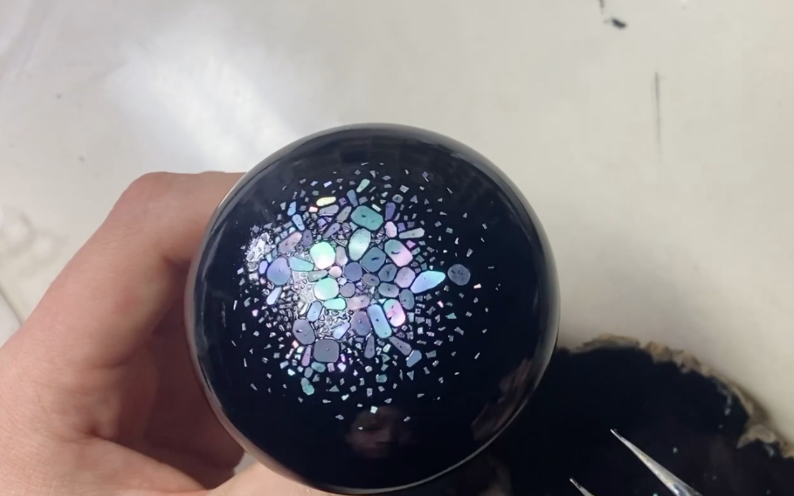 漆器 螺钿镶嵌 夜光贝,一点都不想浪费.