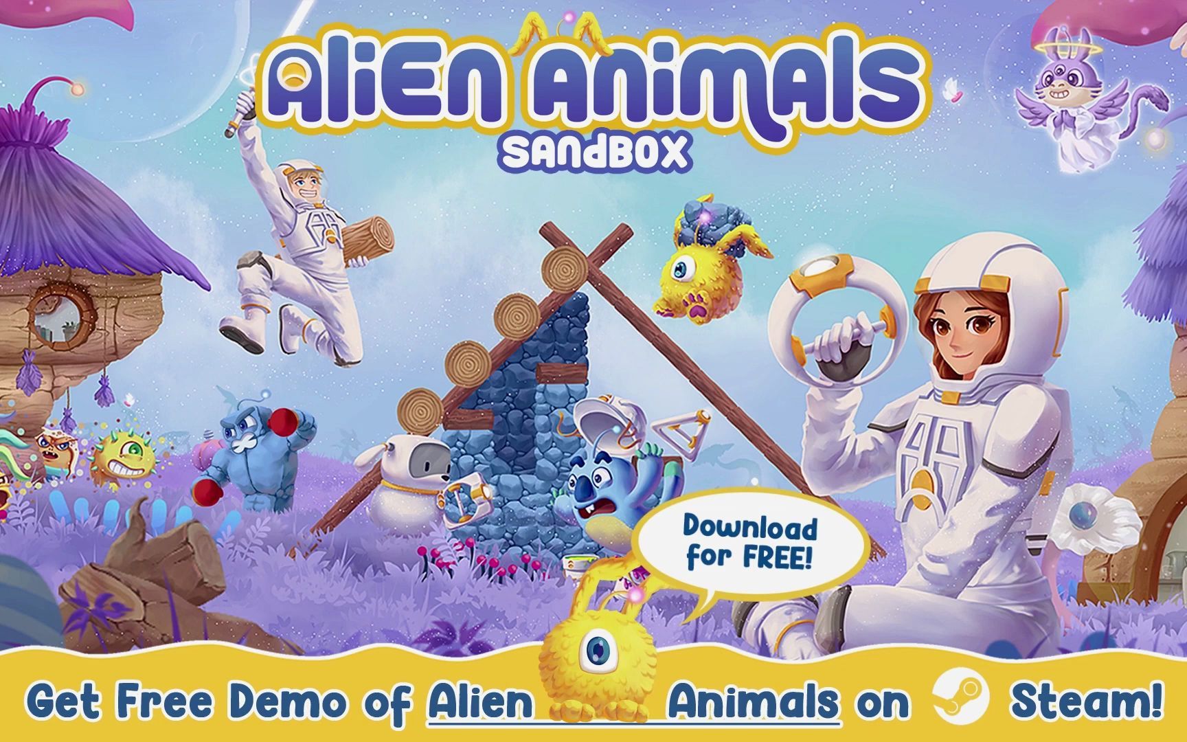 [图]异星大冒险-种田建造生存沙盒《ALIEN ANIMALS: SANDBOX》将于2022年推出，现已开放DEMO版本