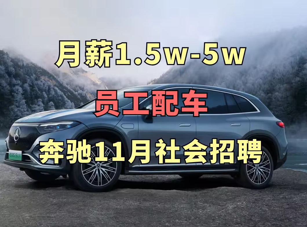 月薪1.5w5w,14薪,多类岗位,员工配车,弹性工作,梅赛德斯奔驰外企社招!哔哩哔哩bilibili