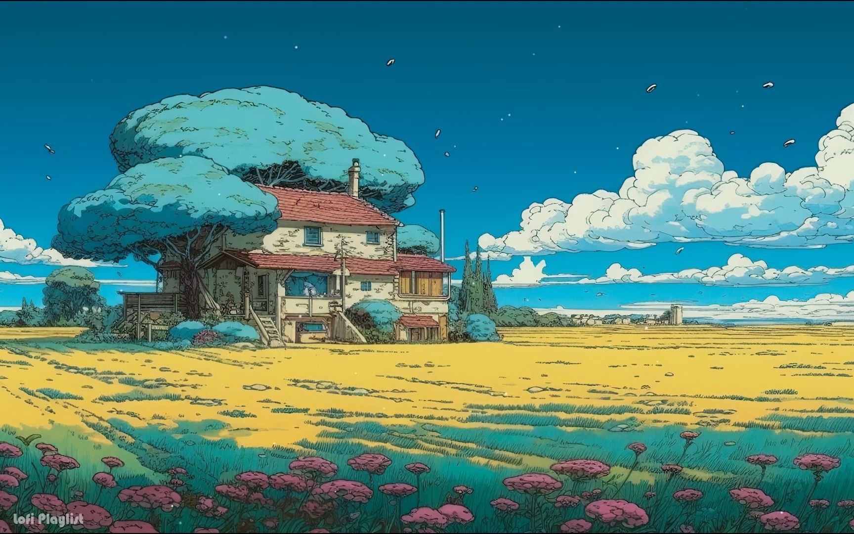 [图]远离城市喧嚣，夏日风景尽收眼底 1小时 lofi playlist🌼 深度专注/工作/学习/休息/放松 [Chill lo-fi hip hop]