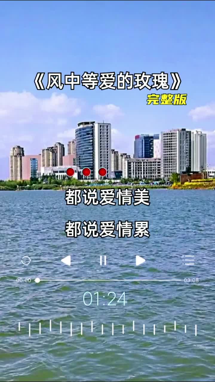 [图]好歌分享风中等爱的玫瑰把美好的音乐和家人一起分享用这首曲子思