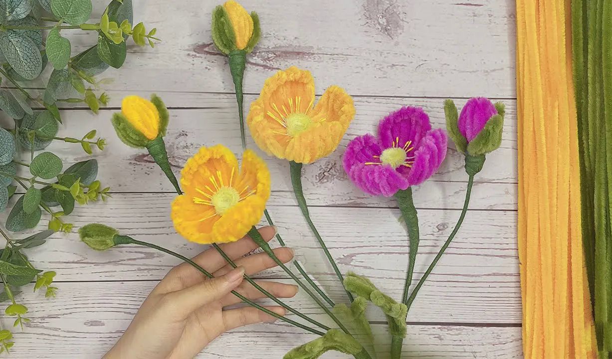 【diy simple crafts】罂粟扭扭棒花制作教程how to make beautiful