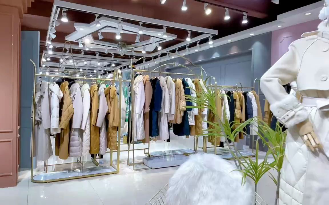 高奢品牌折扣女装masilier反季尾货批发实体店高端水貂毛皮草大衣一手