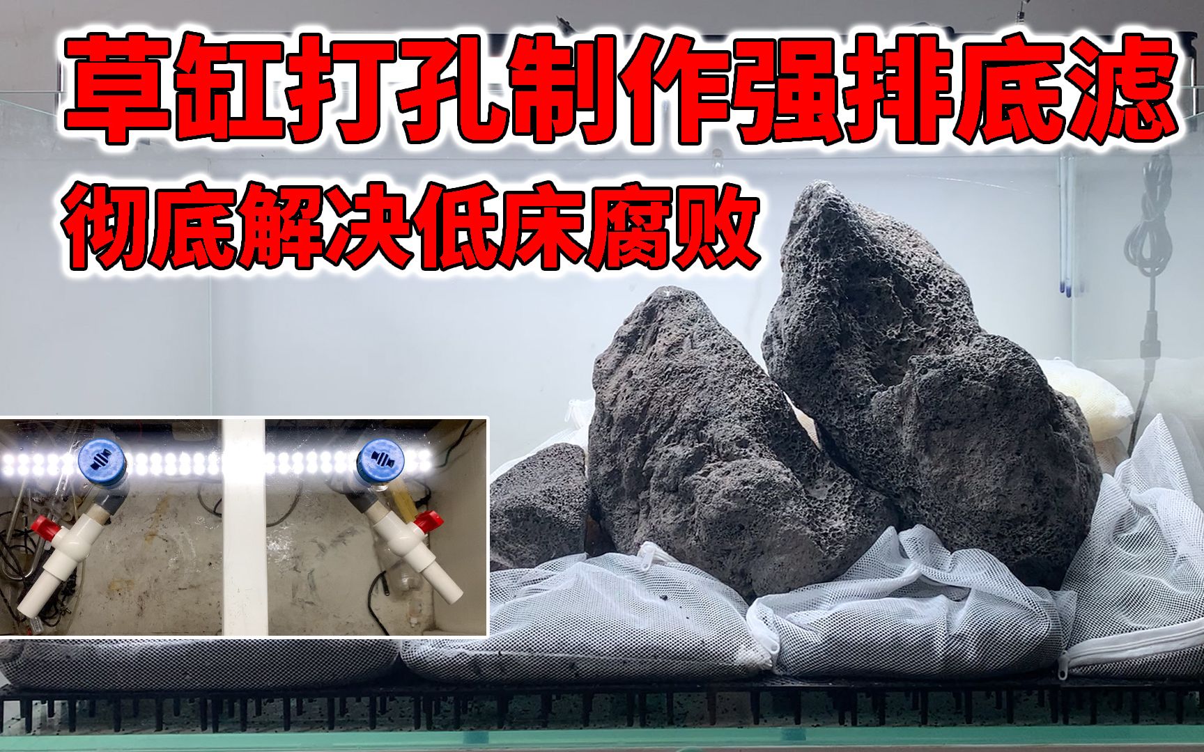 我把90的草缸打了孔,做成强排底滤来解决底床腐败的问题哔哩哔哩bilibili