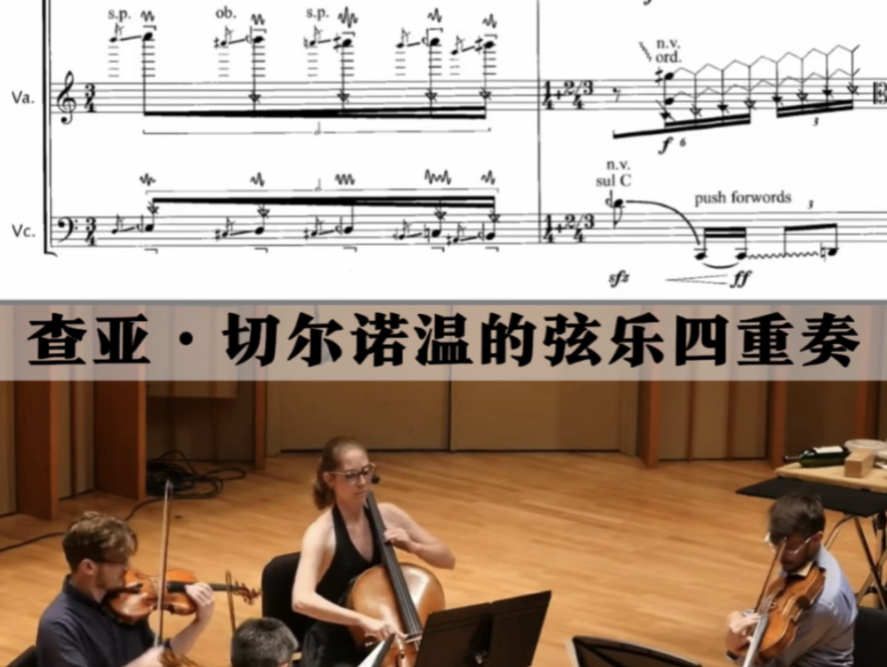 【自制视频乐谱】查亚ⷥˆ‡尔诺温的弦乐四重奏“String Quartet”哔哩哔哩bilibili