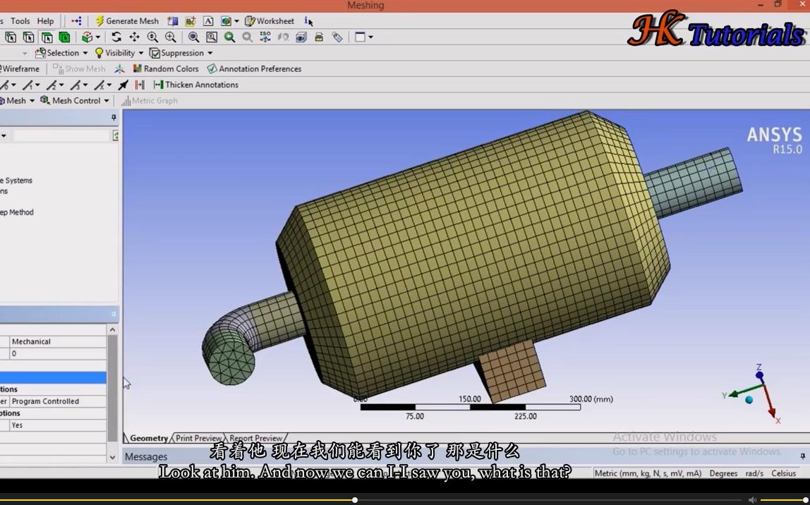 ANSYS Mesh1 Sweep扫略网格和body切割哔哩哔哩bilibili