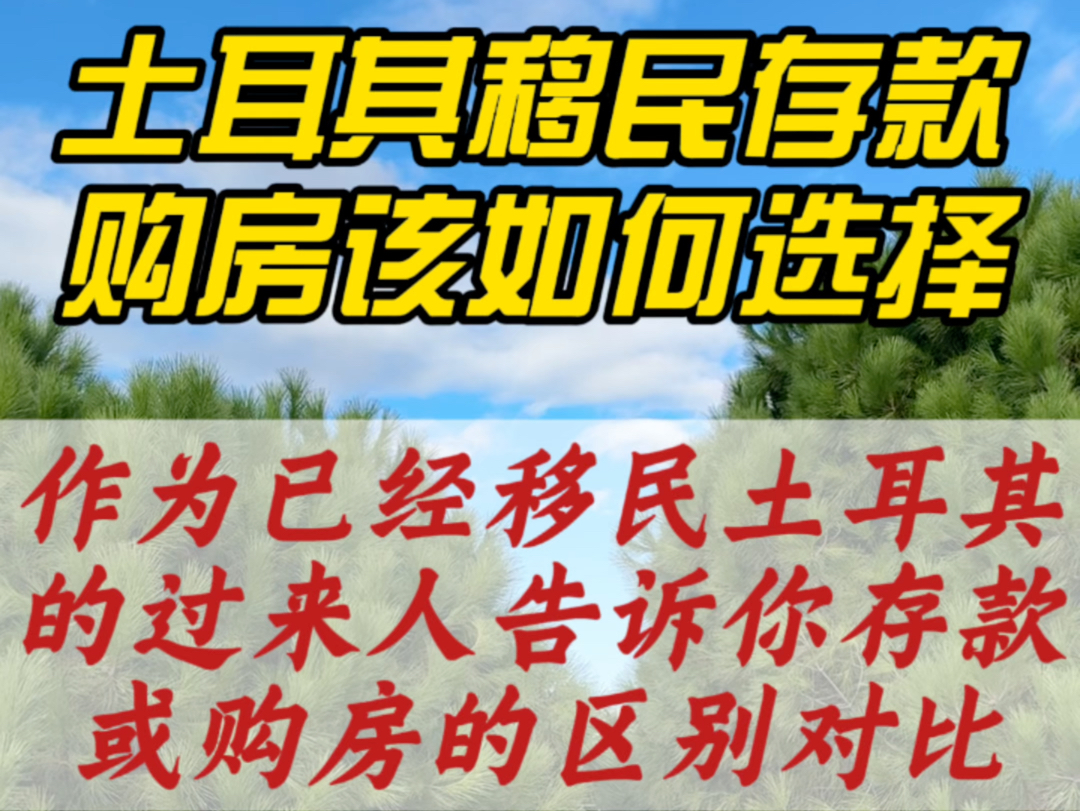 土耳其移民存款模式或购房模式对比分析.作为已成功移民土耳其的过来人告诉你该如何选择.哔哩哔哩bilibili