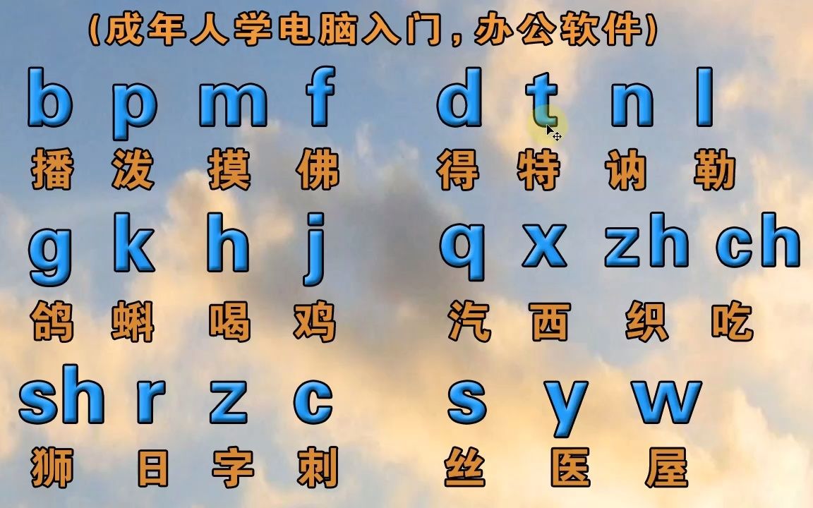 成人自學快速學好拼音字母,初學零基礎能快速使用拼音打字