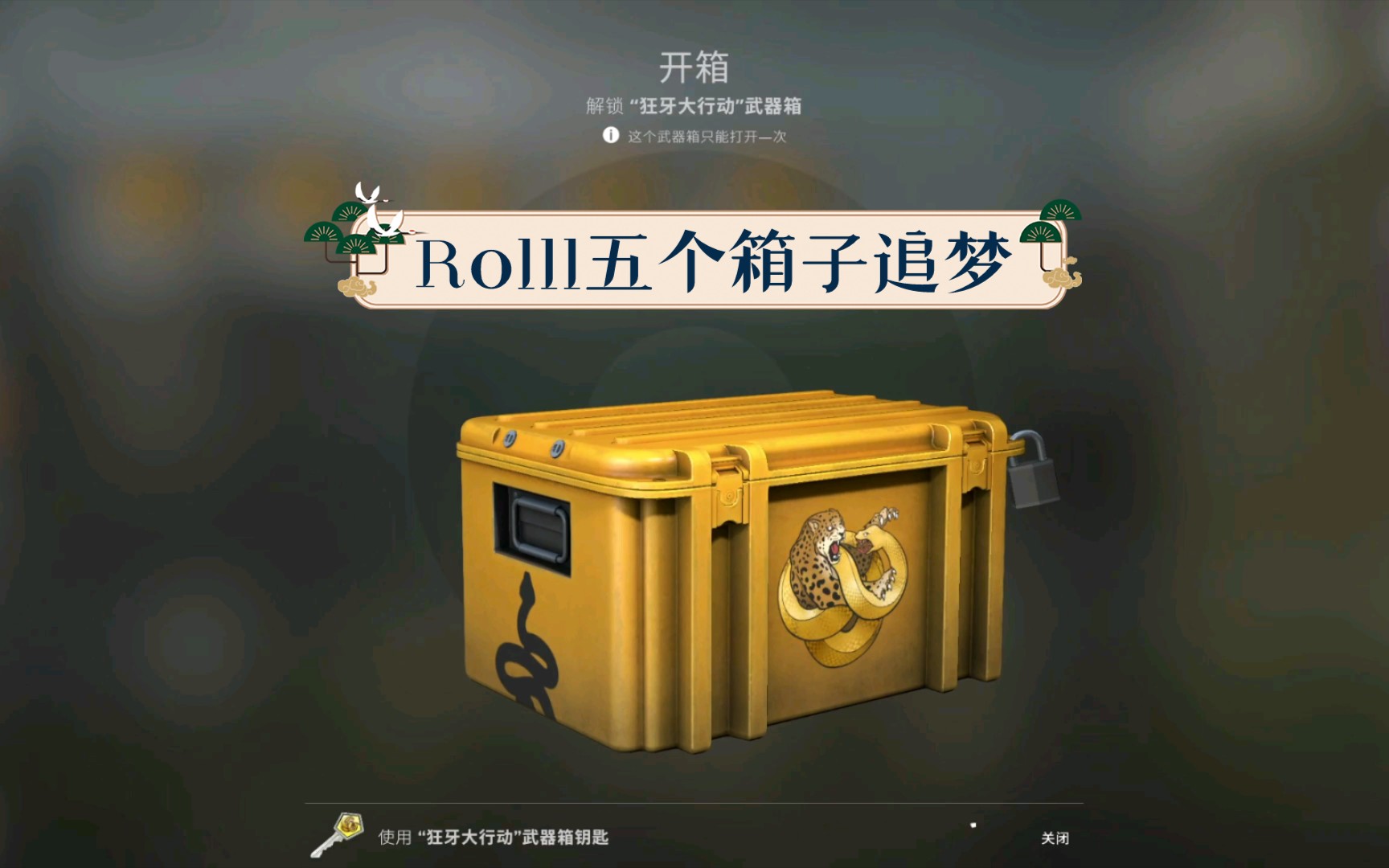 【roll五个箱子追梦】开五个狂牙大行动箱子追梦迈阿密!冲冲冲!