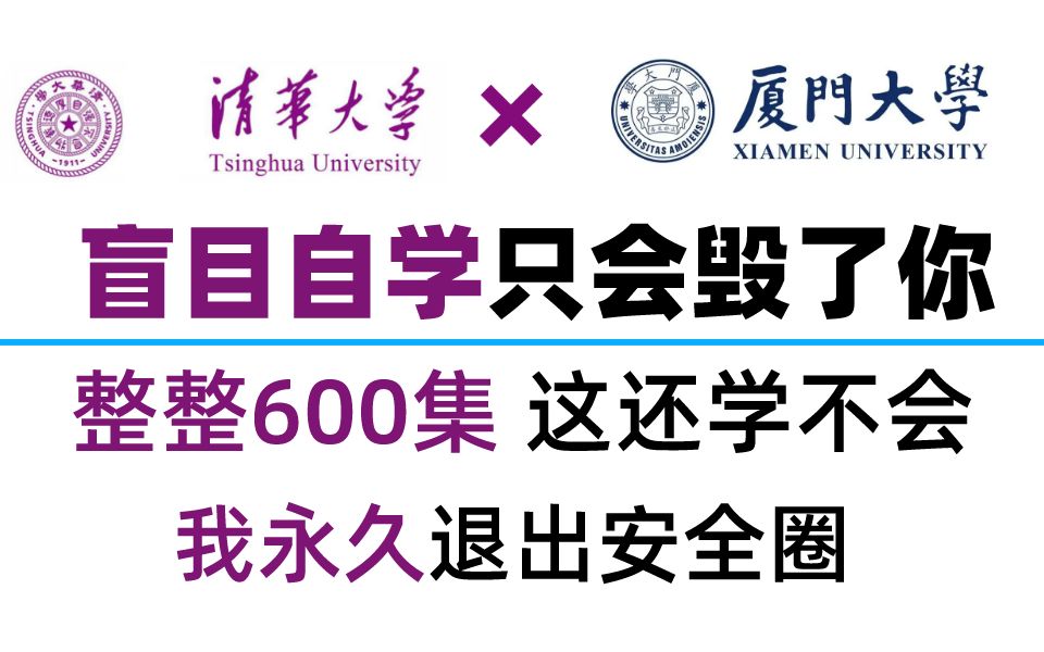 [图]【比刷抖音爽！】清华大学和厦门大学强强联手打造的网络安全教程！零基础也能入门web安全渗透测试技术