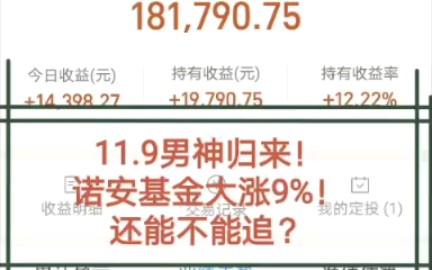 11.9诺安基金一天大涨9%,还能追吗?市场行情分析.哔哩哔哩bilibili